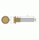 Pencil anode complete with brass plug th.1/4'' for Nanni Diesel -  Ø 10 L.17 - 02100T - Tecnoseal